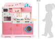 Drevená kuchynka Gourmet ružová 3, drevené hračky pre deti
