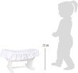 Kolíska pre bábiky Bassinet biela 2, drevené hračky pre deti