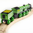 Bigjigs Rail Drevené vláčiky - Replika lokomotívy Flying Scotsman, 5761 hračky pre deti