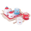 Bigjigs Toys Čajový servis s bodkami na podnose, 2, hračky pre deti