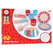 Bigjigs Toys Drevený jedálenský servis s bodkami, 3, hračky pre deti