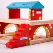 Bigjigs Rail Drevené autodráhy - Stanica nad cestou, 6, hračky pre deti
