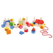 Bigjigs Toys Drevený vláčik s nasadzovaním, 2, hračky pre deti