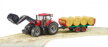 Bruder 3198 Traktor s predným nakladačom, vlekom a 8 balíkmi sena, 4 hračky pre deti