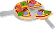 Small Foot Látková pizza so servírovacím tanierom, 974 hračky pre deti