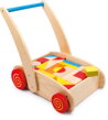 Small Foot 2695 Chodítko drevené kocky vo vozíku, 6690 hračky pre deti