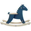 Vilac Drevený hojdací kôň modrý, 2639 hračky pre deti