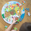 Bigjigs Toys Okrúhle podlahové puzzle Štyri ročné obdobia 50 ks, 2 hračky pre deti