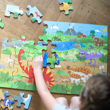 Bigjigs Toys Podlahové puzzle Dinosaury 48 ks, 2 hračky pre deti