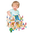 Bino Drevená stavebnica Zámok 128 ks, 7 hračky pre deti