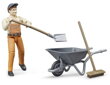Bruder 62130 BWORLD Set komunál s figúrkou, 3 hračky pre deti