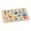 Petitcollage Vkladacie puzzle s číslami a tvarmi viacjazyčné, 1, hračky pre deti