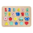 Petitcollage Vkladacie puzzle s číslami a tvarmi viacjazyčné, 2, hračky pre deti