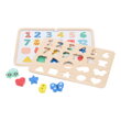 Petitcollage Vkladacie puzzle s číslami a tvarmi viacjazyčné, 3, hračky pre deti