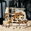 RoboTime Drevené 3D mechanické puzzle Guľôčková dráha Prepadlisko 233 ks, 2, hračky pre deti