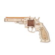 RoboTime Drevené 3D mechanické puzzle Revolver Corsac 102 ks