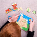 Bigjigs Toys Vkladacie puzzle Životný cyklus motýľa, 3 hračky pre deti