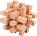 Drevené hlavolamy set 4 ks 2, drevené hračky pre deti