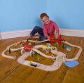 Hračka Bigjigs Rail Drevená vláčikodráha s vidieckou cestou 80 ks, 8794