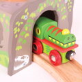 Hračka Bigjigs Rail Drevená vláčiky - Dinosaurí tunel T-Rex, 1990