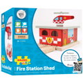 Hračka Bigjigs Rail Drevené vláčiky - Depo hasičskej stanice, 11571