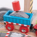 Hračka Bigjigs Rail Drevené vláčiky - Žeriav so štrkom, 3450