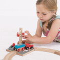 Hračka Bigjigs Rail Drevené vláčiky - Žeriav so štrkom, 6799