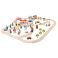 Hračka Bigjigs Rail Drevená vláčikodráha - Mesto a dedina 101 ks, 11456