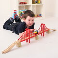 Hračka Bigjigs Rail Drevené vláčiky - Dvojitý železničný most, 4246
