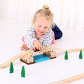 Hračka Bigjigs Rail Drevené vláčiky - Hojdací most cez rieku, 7232