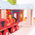 Hračka Bigjigs Rail Drevené vláčiky - Železničná stanica, 11929