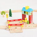 Hračka Bigjigs Rail Drevené vláčiky - Závory s návestím, 4416