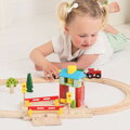 Hračka Bigjigs Rail Drevené vláčiky - Závory s návestím, 7462