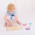 Drevené obliekacie puzzle dievčatko - hrúbka puzzl, 1 hračka pre deti