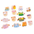 Hračka Bigjigs Toys Drevené obliekacie puzzle - Medvedia rodinka, 178