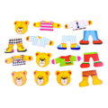 Hračka Bigjigs Toys Drevené obliekacie puzzle - Medvedia rodinka, 4523