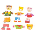 Hračka Bigjigs Toys Drevené obliekacie puzzle - Medvedia rodinka, 9389