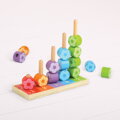 Hračka Bigjigs Toys Nasadzovanie farebných kvetiniek, 561