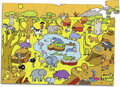 Hračka Vilac Drevené puzzle Savana 48 ks, 3147