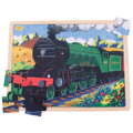 Hračka Bigjigs Toys Drevené puzzle Historický vlak Flying Scotsman 35 ks, 892