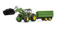 Bruder JOHN DEERE 7930 + vlečka a radlica