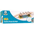 Hračka Bigjigs Rail Drevené vláčiky - Lanový most Safari, 7823