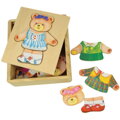 Drevené obliekacie puzzle - Pani Medvedica, 1 hračka pre deti