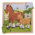 Hračka Bigjigs Toys Puzzle - Kôň so žriebätkom 16 ks, 1310