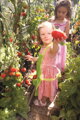 Detská záhradná zástera zelená s lienkou