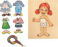 Hračka Woody Puzzle Šnurovacia šatníková skriňa dievčatko, 8806