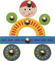 Hračka Woody Doska s pribijacími tvarmi - Piráti, 7821