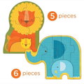 Hračka Petitcollage Prvé puzzle mláďatá Safari 18 ks, 7518