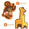 Petitcollage Prvé puzzle mláďatá safari, 3, kreatívne hračky pre deti