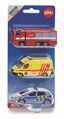 SIKU 1819 česká verzia - set mix polícia, hasiči, ambulancia 1:55